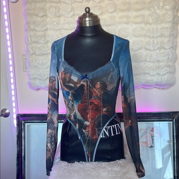 Artistic Mesh Top from a possibly Michelangelo painting size medium NWOT - Picture 1 of 7